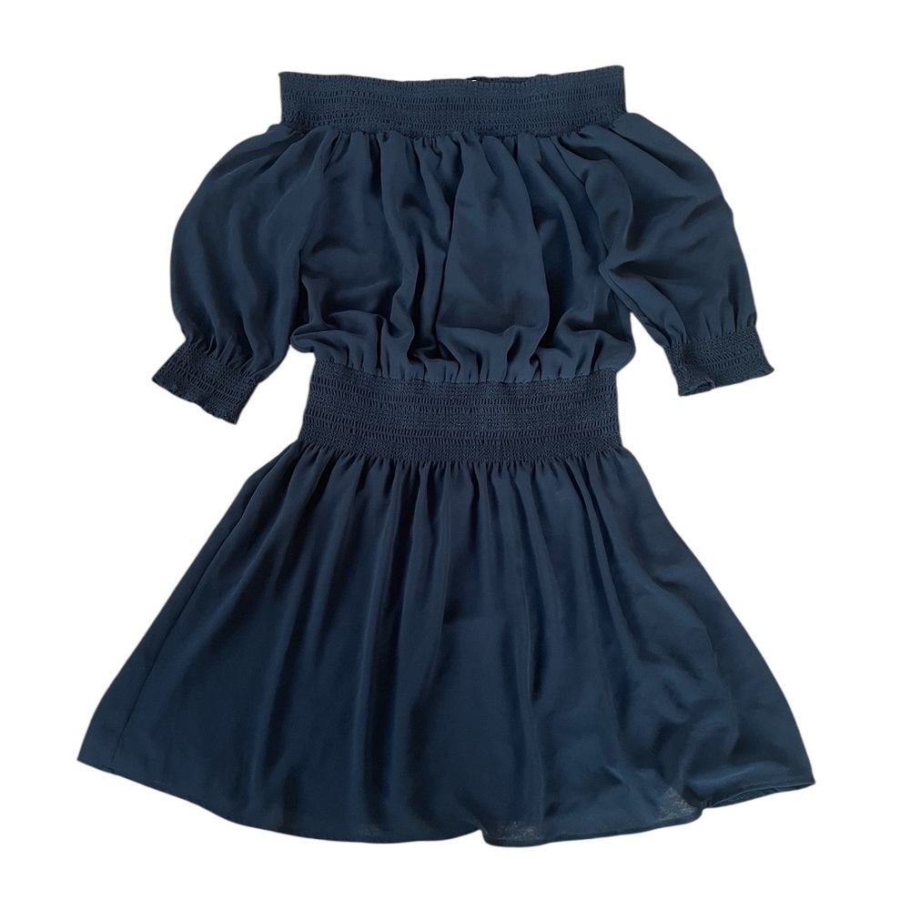 Michael Kors Off Shoulder Smocked Waist Mini Dress Size M Whimsigoth Fall